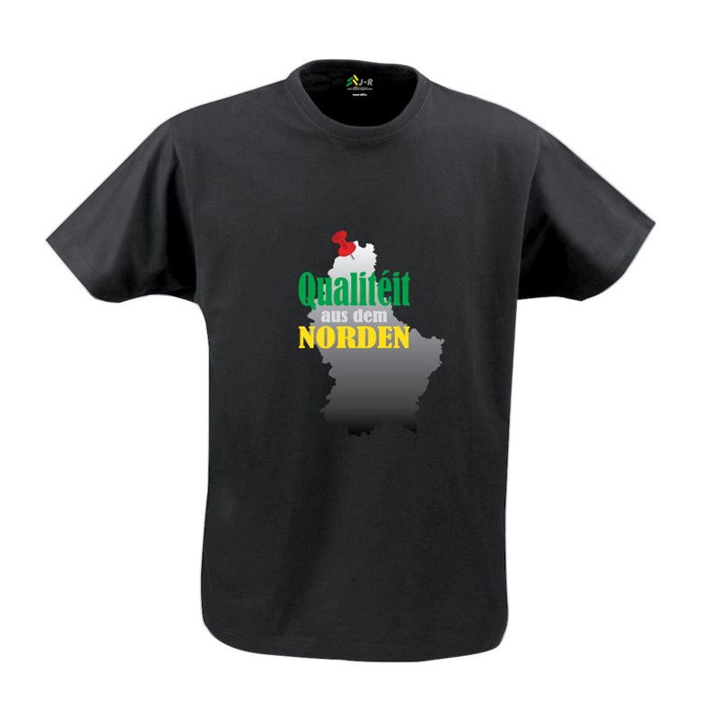 T-Shirt "Qualitéit aus dem Norden" en noir